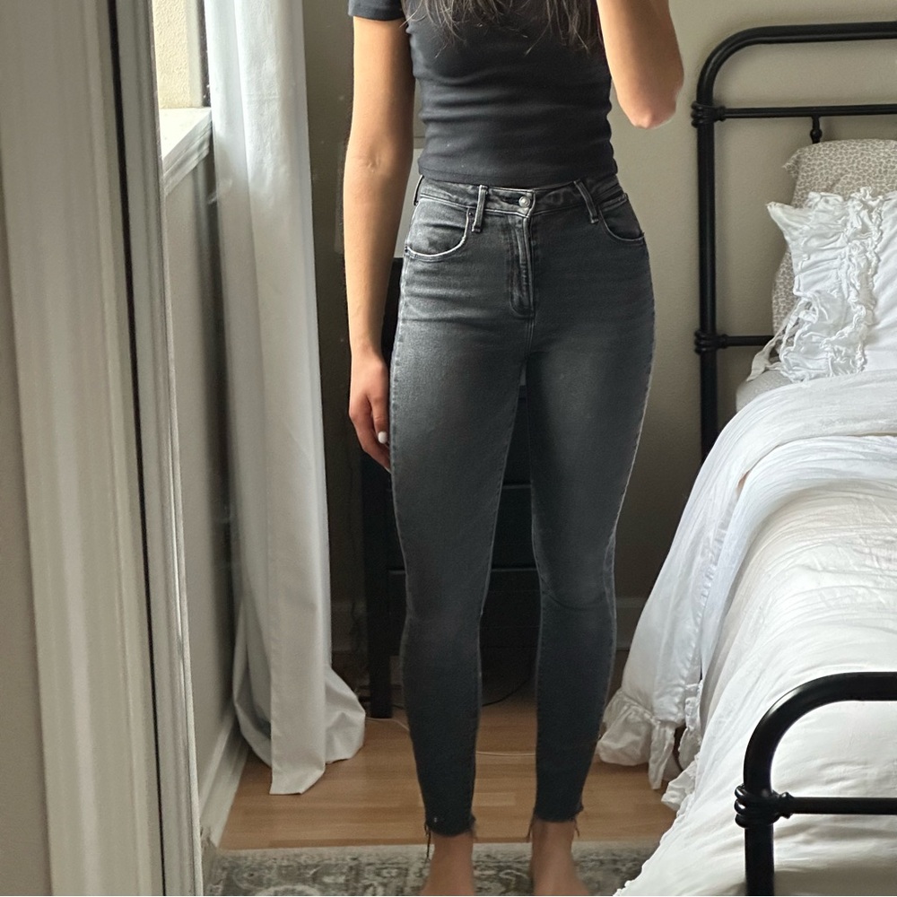 Abercrombie and Fitch grey skinny jeans size 24 curve love - Picture 2 of 7